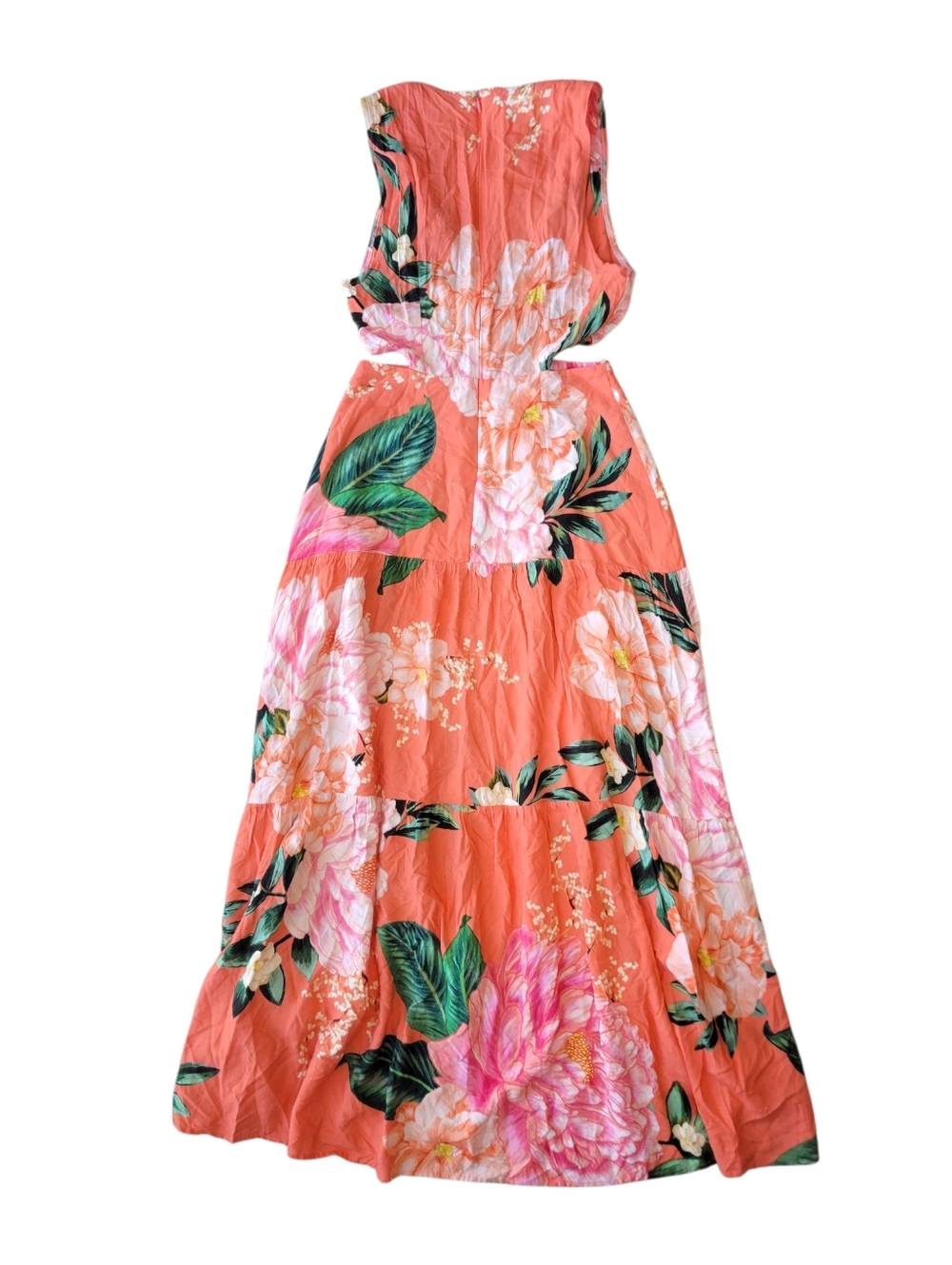 Farm Rio Floral Colorful Cut Out Dress High Low Size Small - Picture 6 of 10